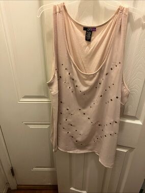 LYS Soft Blush Studded Sleeveless Drape Tank